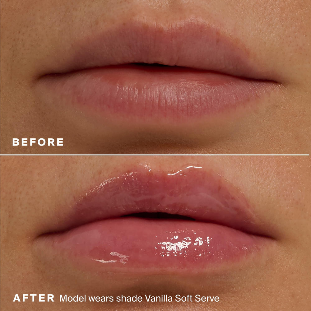 Supergoop Glow Gloss SPF 40 provides broad spectrum protection with glossy finish