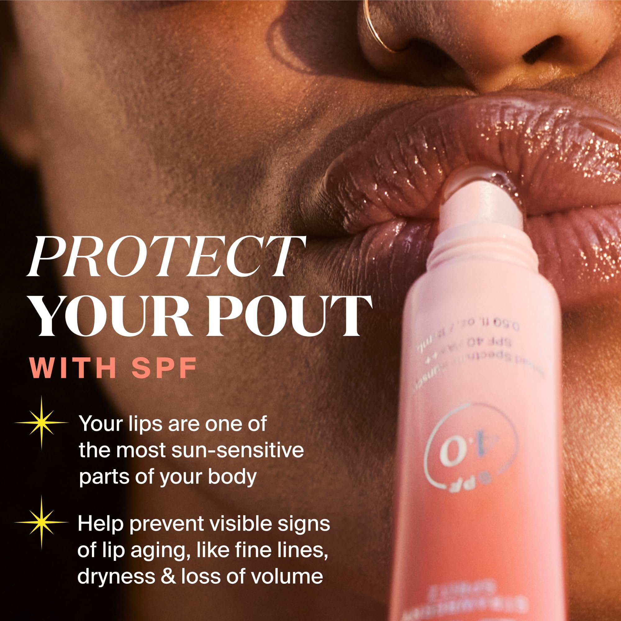 Two-pack from Supergoop Glow Gloss SPF 40 lip balm for on-the-go use