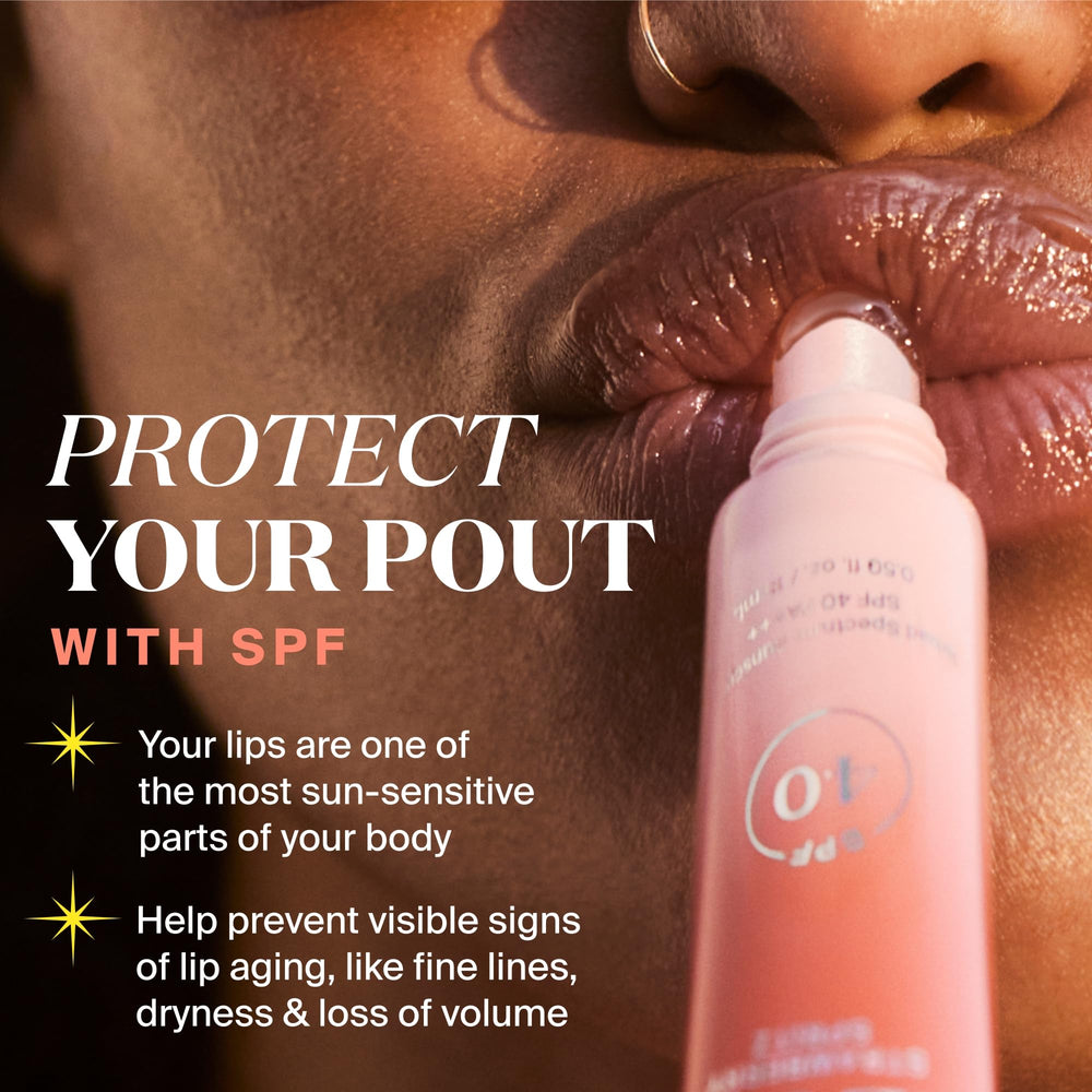 Two-pack from Supergoop Glow Gloss SPF 40 lip balm for on-the-go use