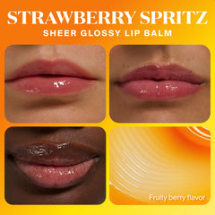 Supergoop Glow Gloss SPF 40 Strawberry Spritz tube delivers berry tint and hydration.