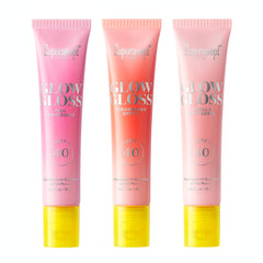 Supergoop Glow Gloss SPF 40 Vanilla Soft Serve tube with radiant shine and moisture.