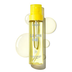 Supergoop Glow Oil SPF 50 bottle provides lightweight hydration and sun protection.