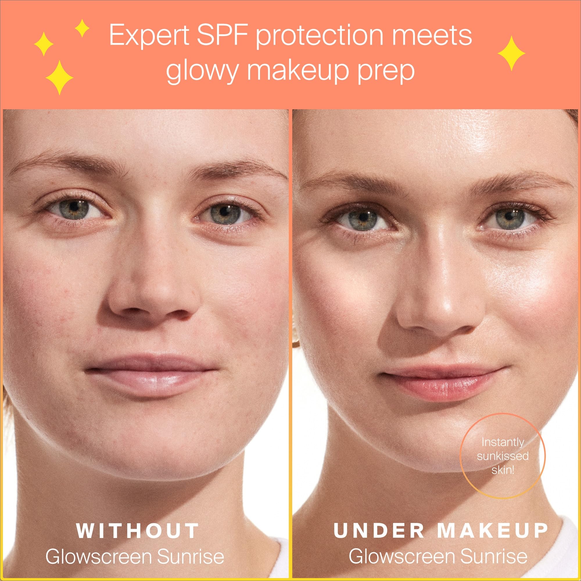 Hyaluronic acid in Glowscreen boosts skin hydration.