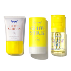 Supergoop! Glowscreen SPF 40 on skin for dewy glow and primer grip
