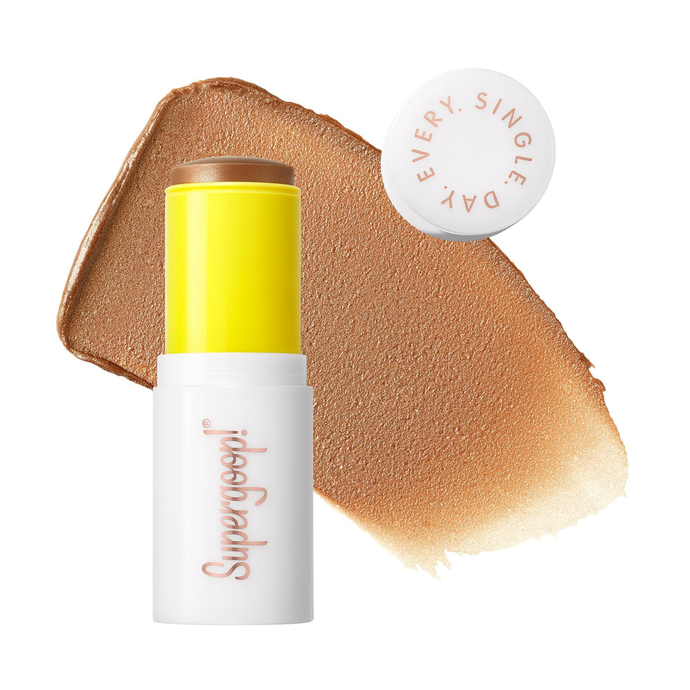 Supergoop Glowscreen Stick Golden Hour packaging for on-the-go glow