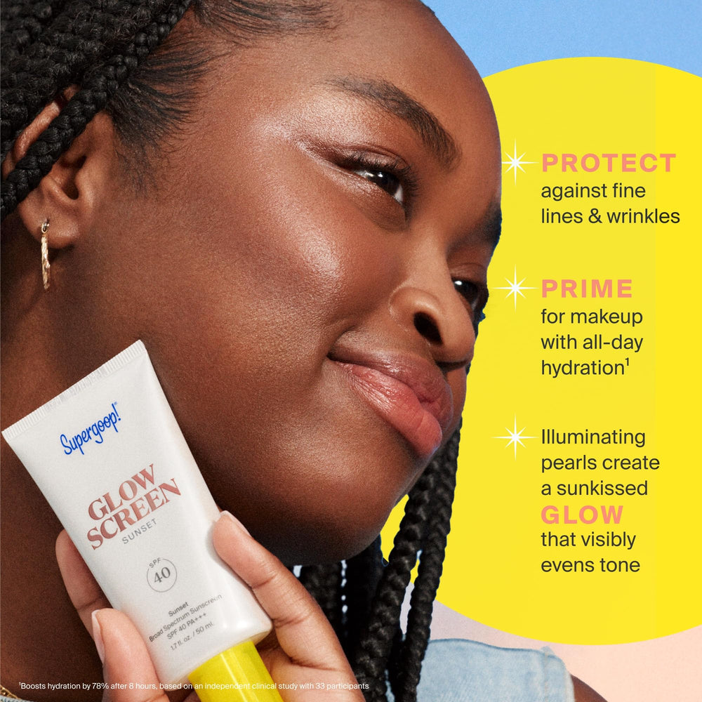 Glowscreen Sunrise acts as a light makeup base for the day.