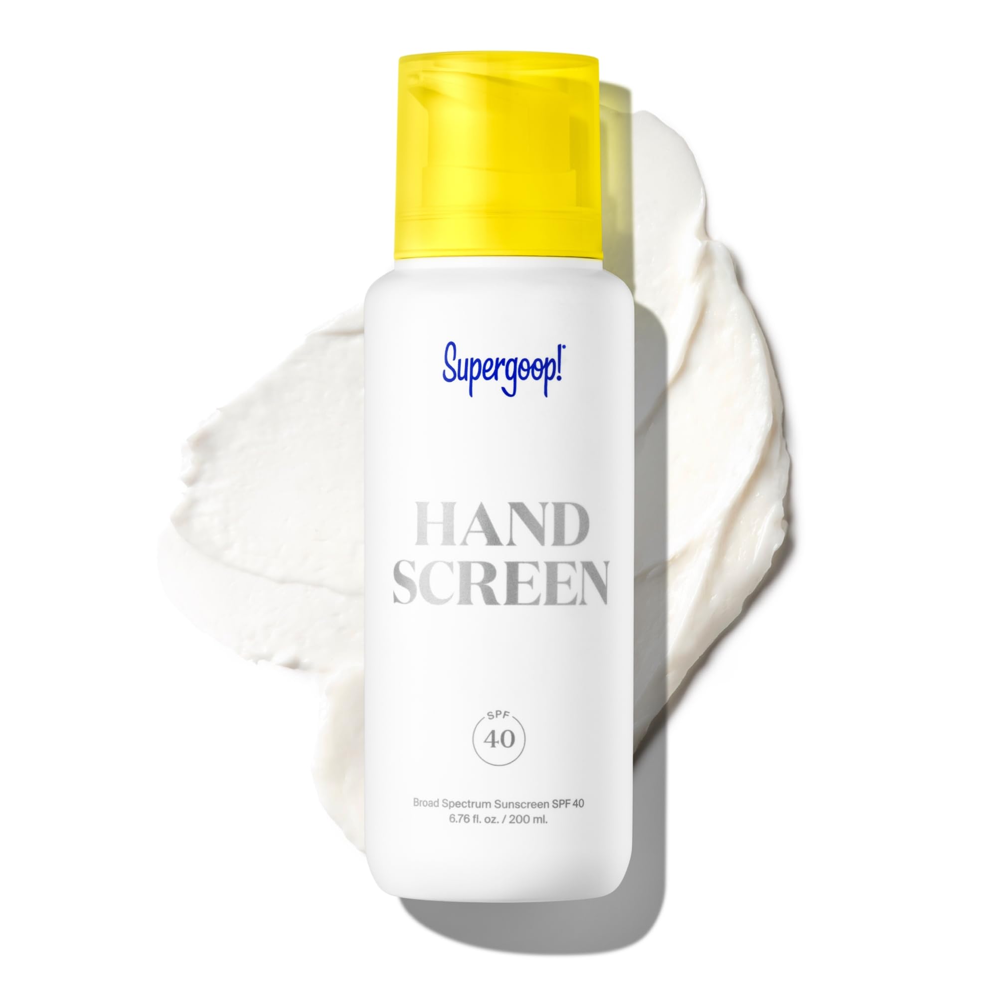 Supergoop Handscreen bottle front view, fast-absorbing SPF for everyday protection.