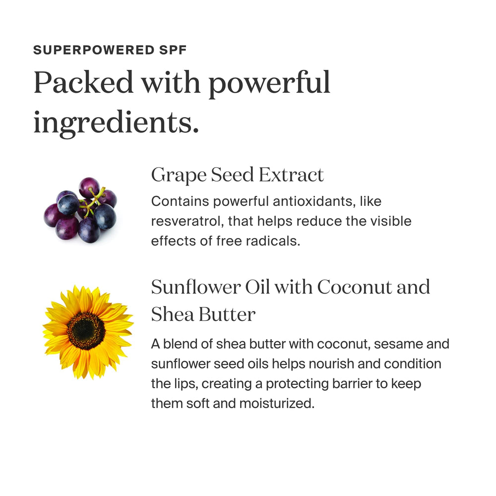  applying Supergoop Lipscreen Shine SPF 40 for daily sun protection on lips.
