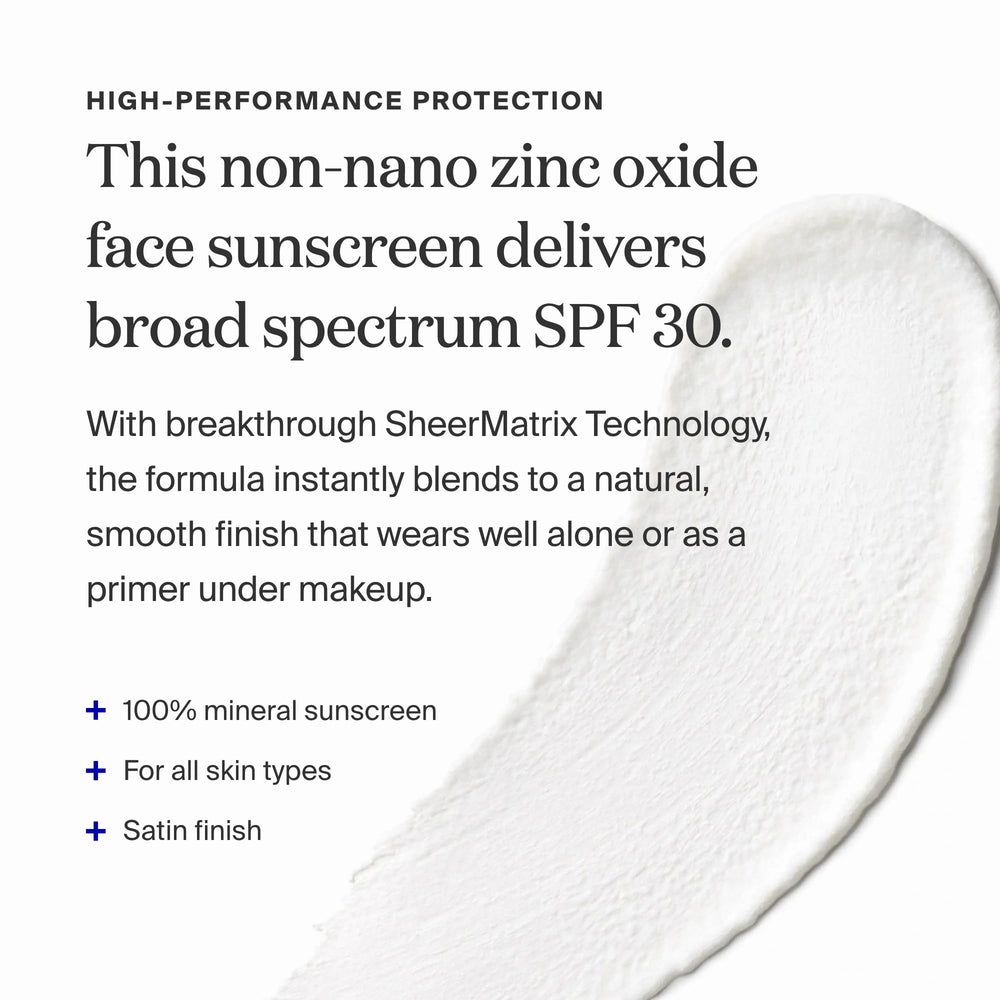 Application dots on Supergoop! Mineral Sheerscreen indicating even coverage