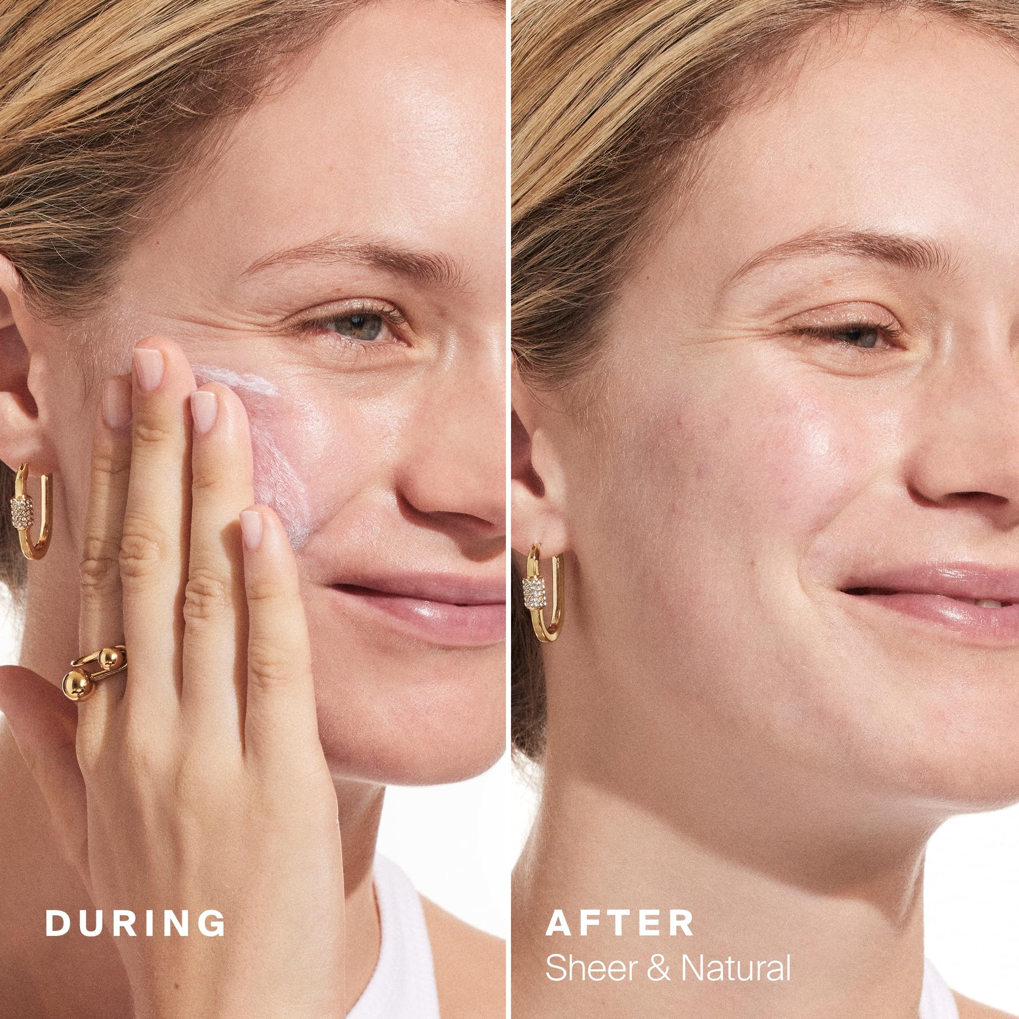 Supergoop! Mineral Sheerscreen used as a makeup primer for a smooth canvas