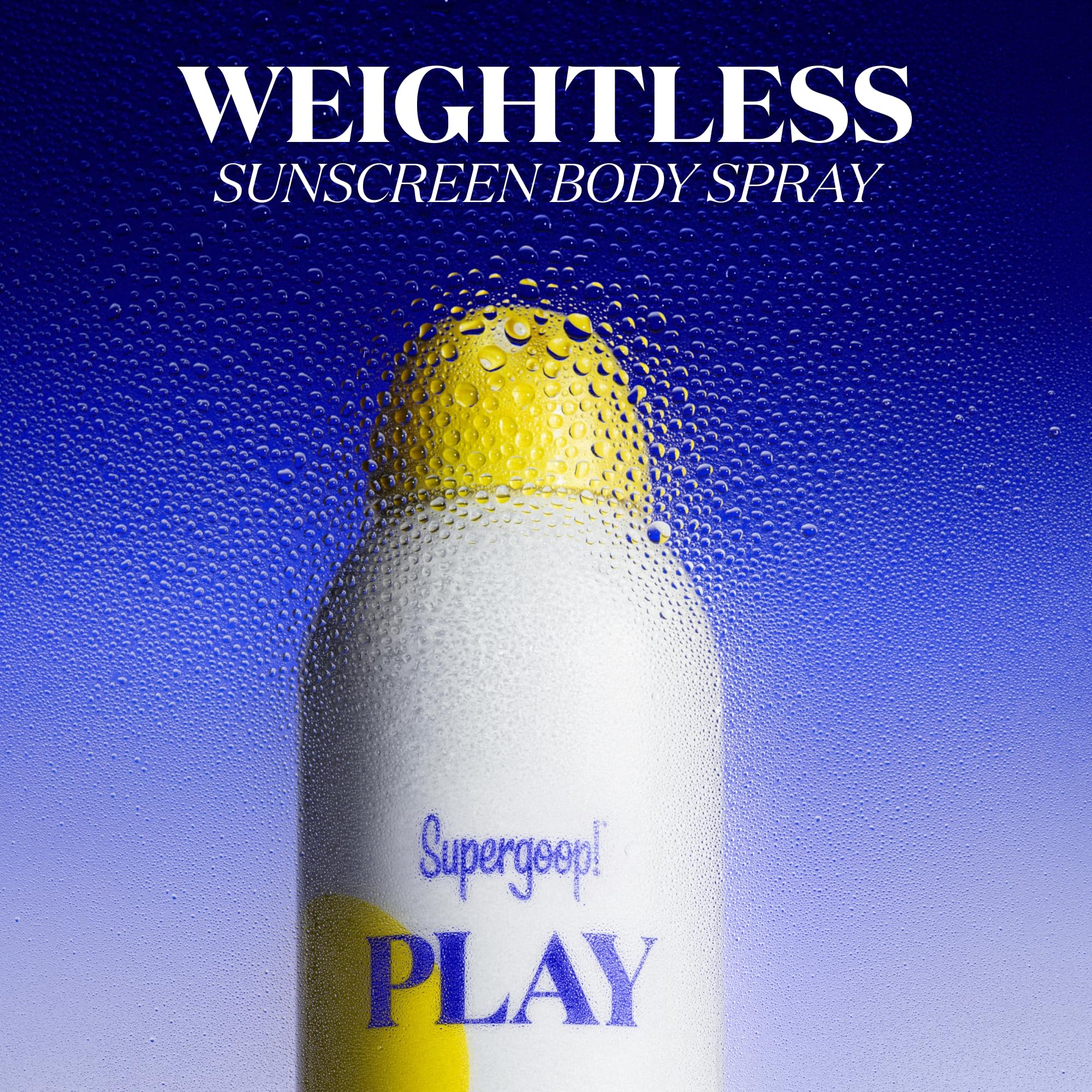 Close-up of mist-dispense bag-on-valve system by Supergoop PLAY Antioxidant Body Mist