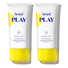 Supergoop! PLAY Everyday Lotion bottle showing lightweight sun protection for face and body during activity
