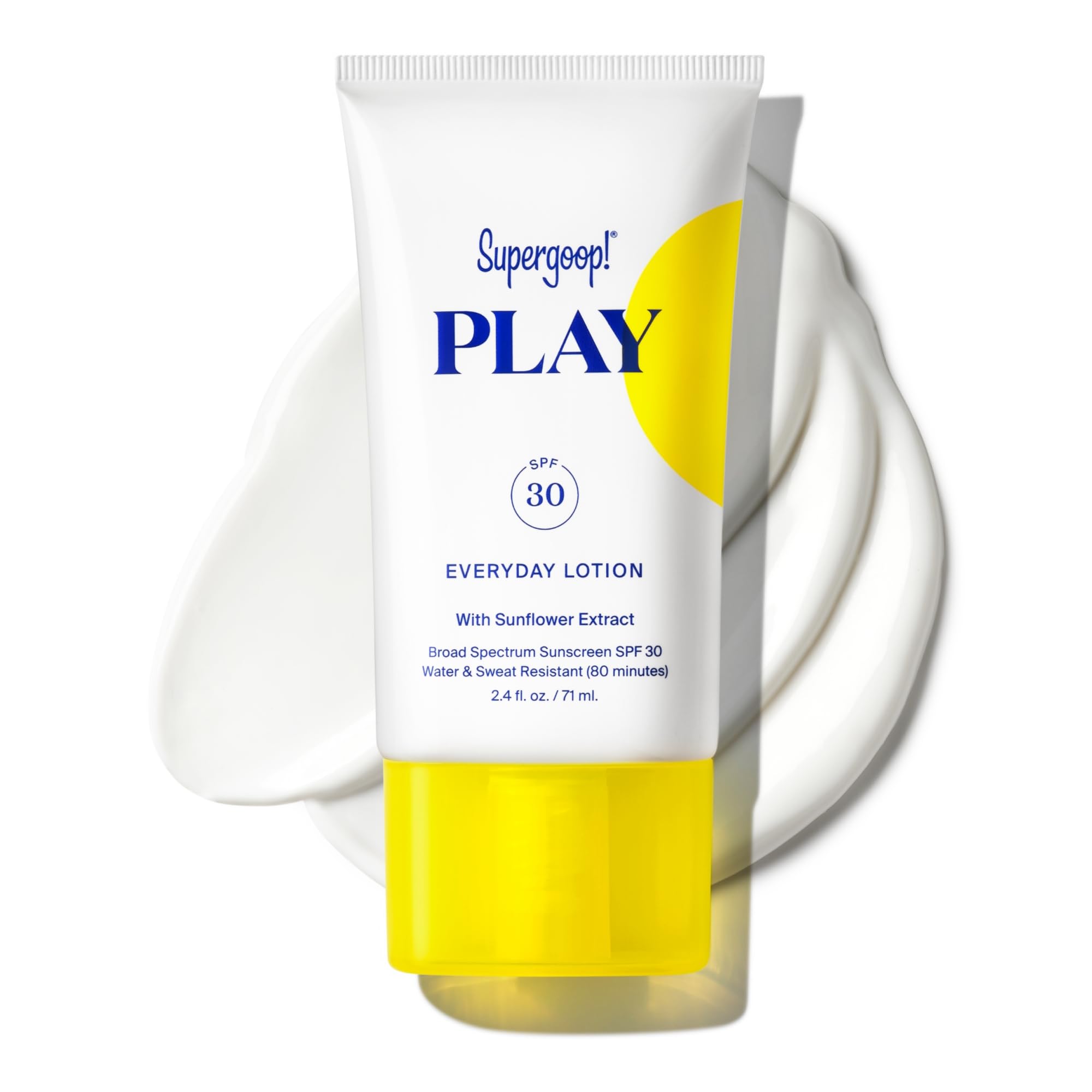 Supergoop! Play Everyday SPF 30 lotion bottle front view with hydrating protection.