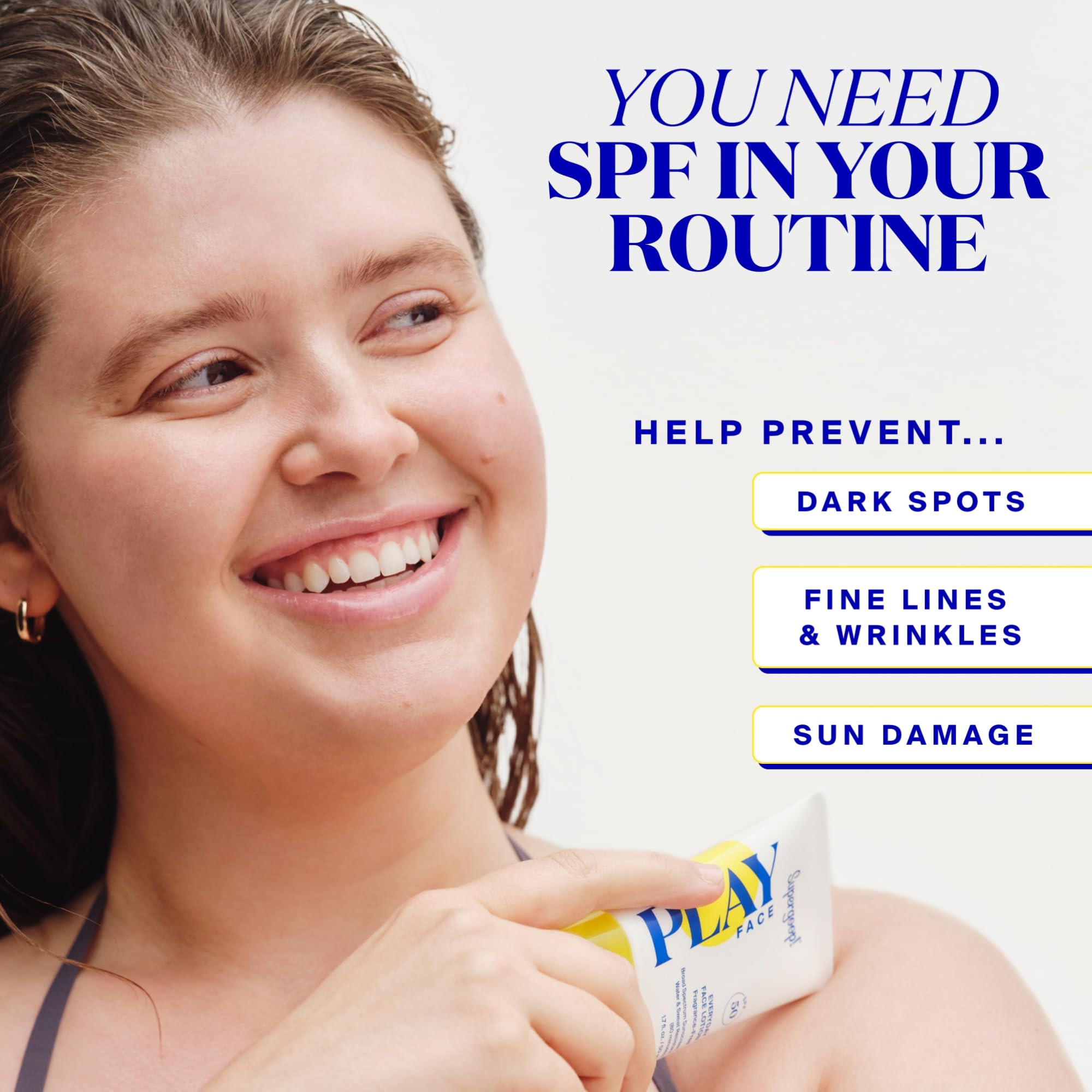 Supergoop! PLAY includes rosemary and rice bran for calming hydration.