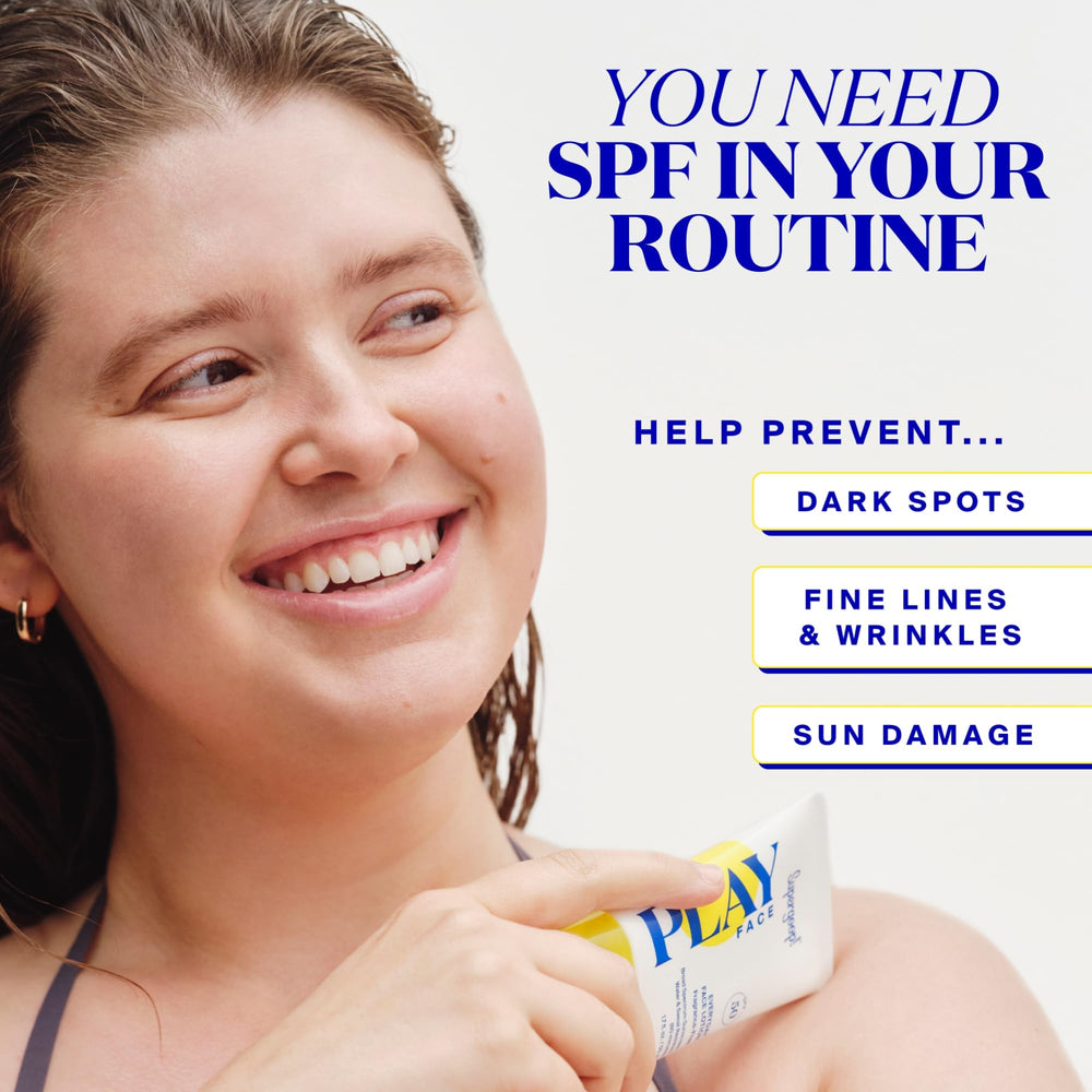 Supergoop! PLAY includes rosemary and rice bran for calming hydration.