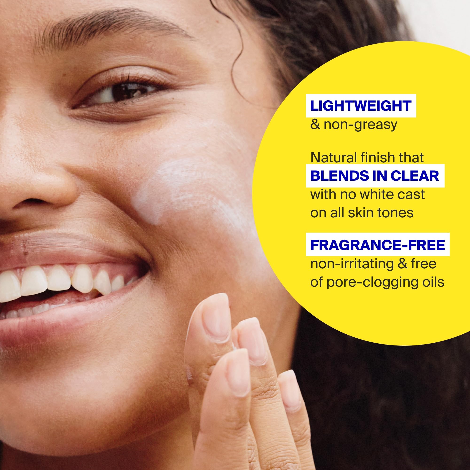 Supergoop! PLAY Everyday Face Lotion SPF 50 under makeup for a smooth, non-greasy base.
