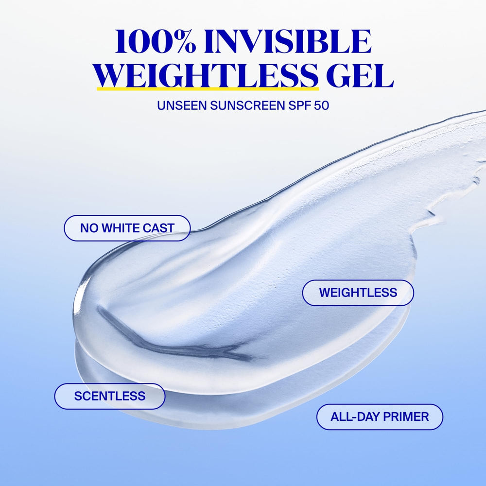Lotion being spread on skin for smooth, non-sticky UV protection.