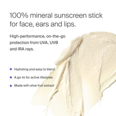 Protect ears and lips with Supergoop! PLAY Mineral Stick SPF 50 during outdoor activities.