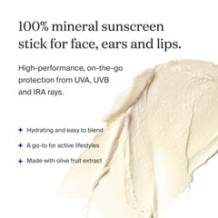 Applying Supergoop PLAY Mineral Stick SPF 50 near lips for discreet protection