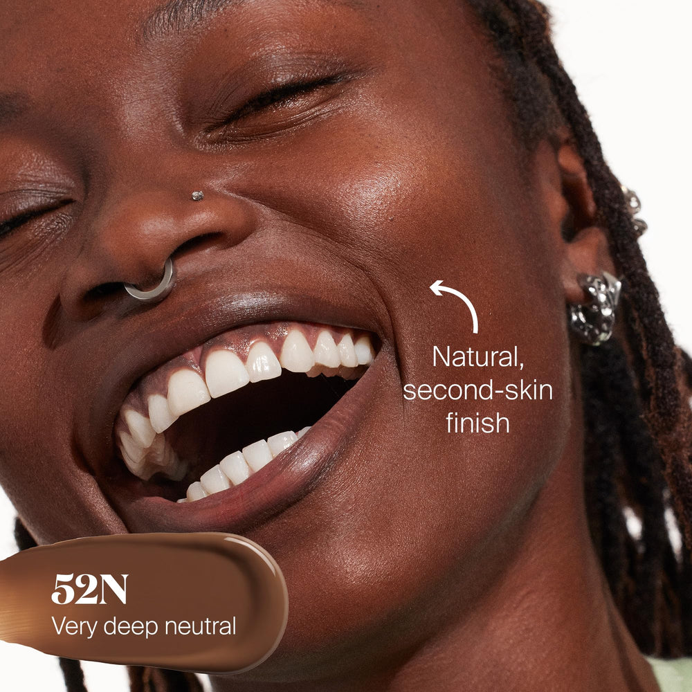 Supergoop Protec(tint) 52N blended on cheek yields natural-looking skin.