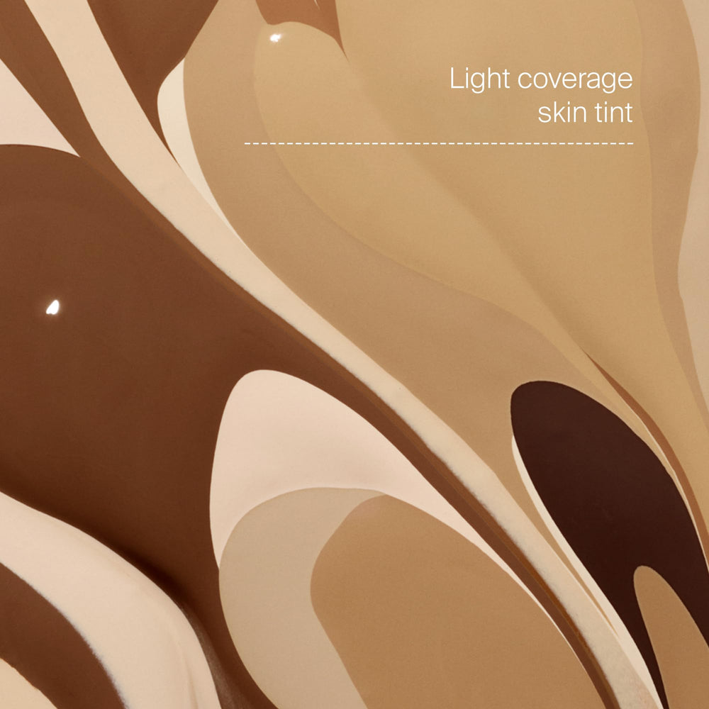 Protec-tint SPF50 bottle demonstrates easy blending for an even natural complexion
