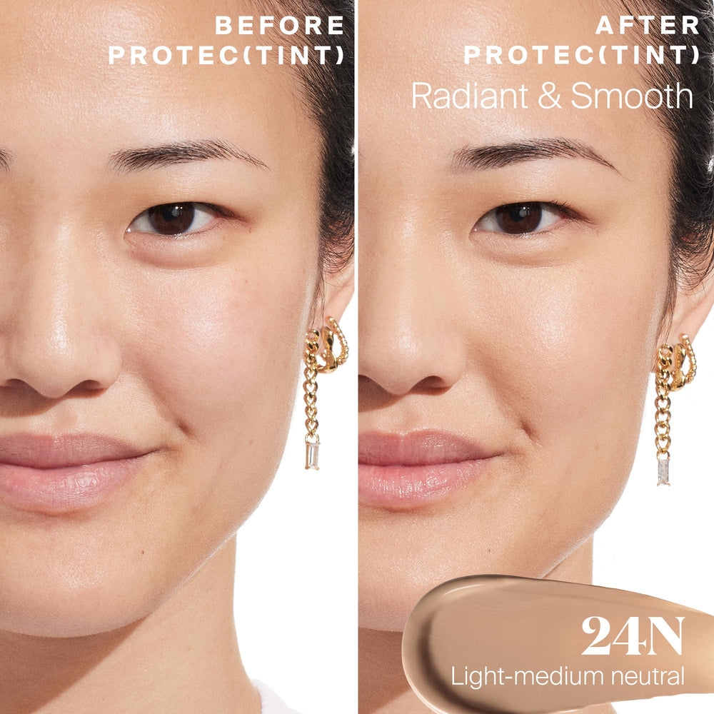 Supergoop Protec(tint) SPF 50 swirl on skin for seamless blending.