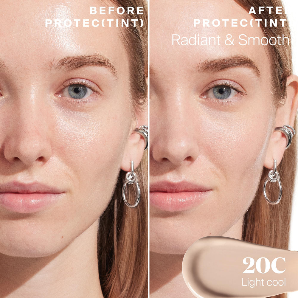 Supergoop! Protec(tint) 14-shades swatches show color range.