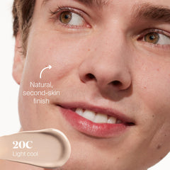 Supergoop! Protec(tint) application hand shows easy fingertip blending.