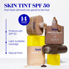 Swatches of Protec(tint) in Light on forearm for even-toned results