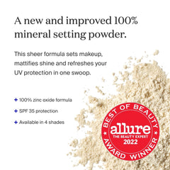 Supergoop! Re)setting Mineral Powder fair shade blends naturally with light coverage