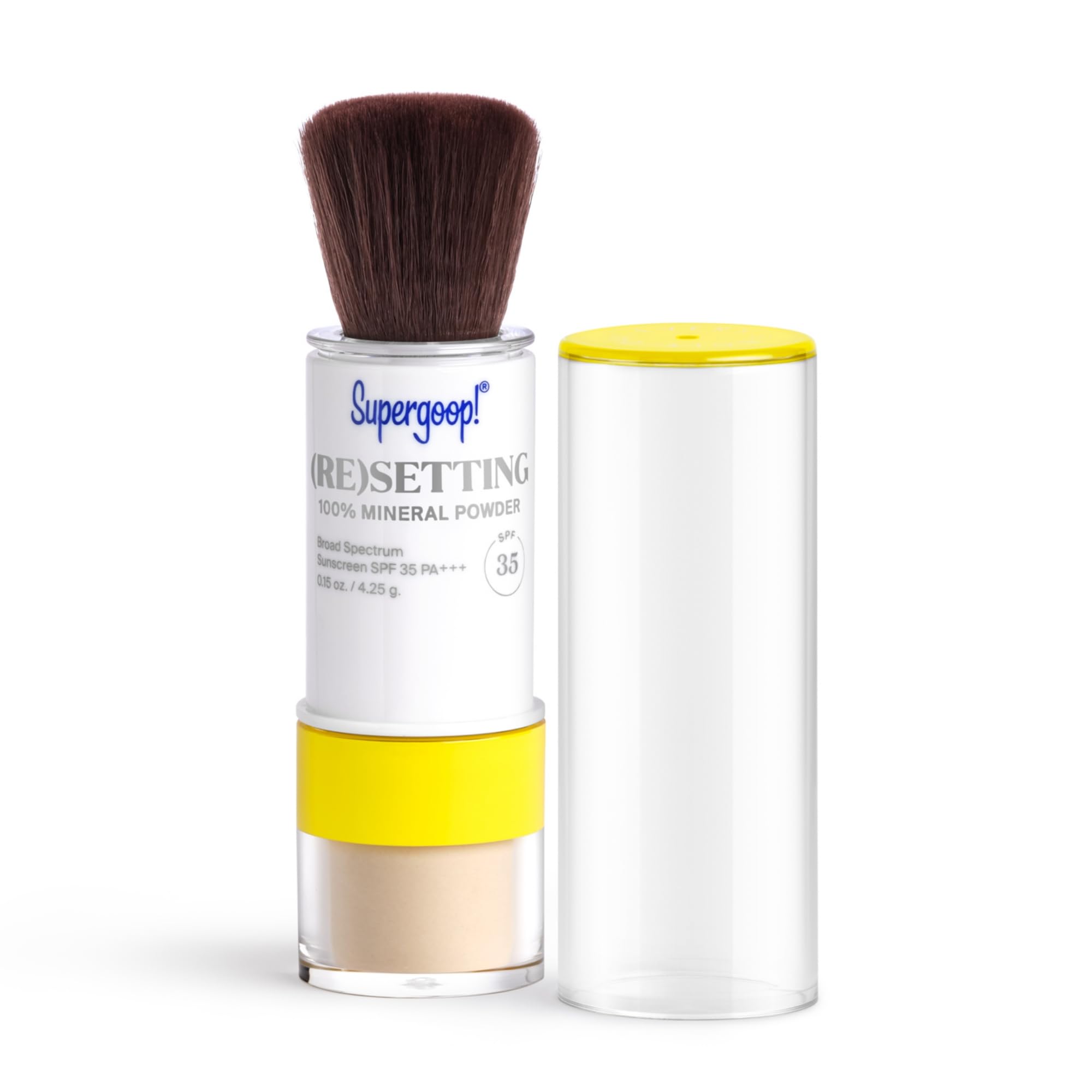 Supergoop! Re)setting Mineral Powder translucent finish for shine control and makeup setting