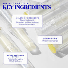 Supergoop Unseen Lip Protector-on lips demonstrates easy glide and hydration.