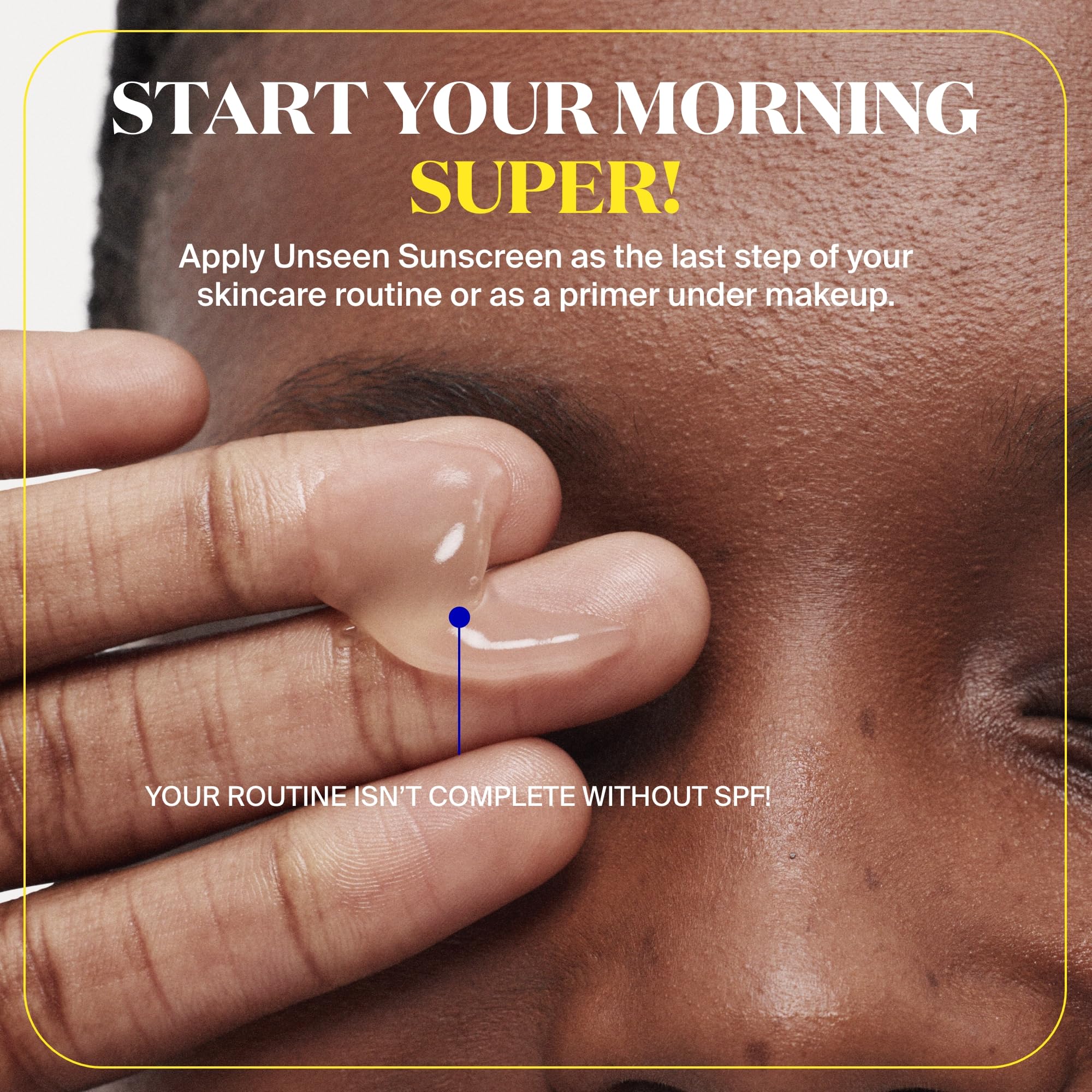 Supergoop Unseen Sunscreen in-hand texture feels light.