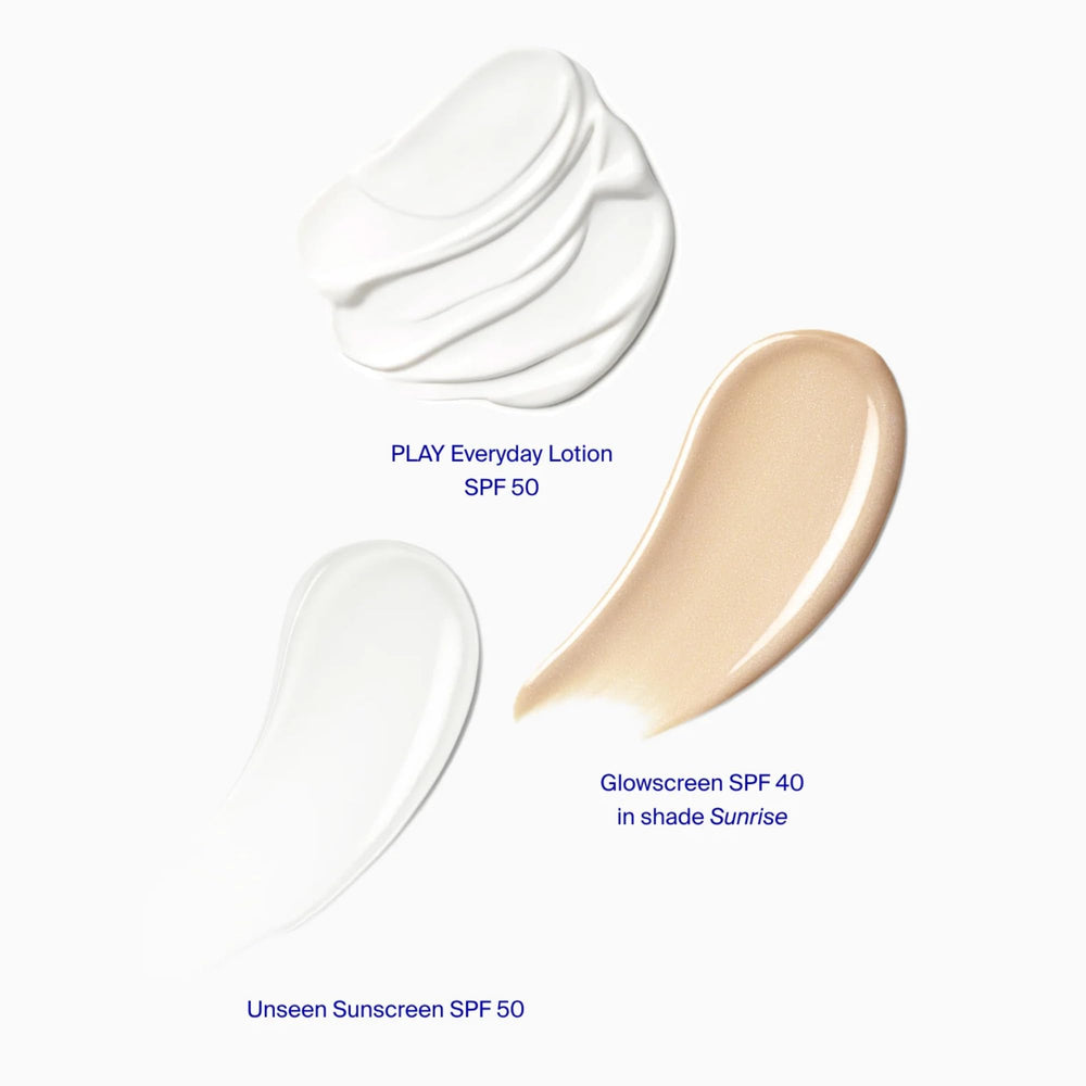 Unseen Sunscreen invisible bottle demonstrates weightless, scentless protection for all skin tones