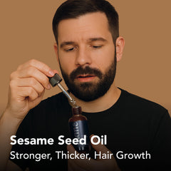 Close-up of soft, hydrated beard strands with Superior Mane
