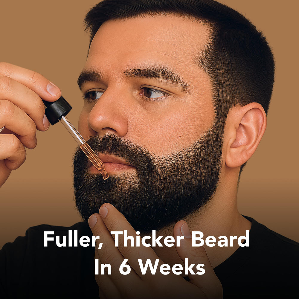Superior Mane beard oil packaging and 30ml bottle on display