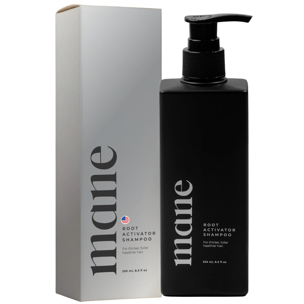 Superior Mane Root Activator Shampoo bottle for daily scalp cleansing and renewed vitality