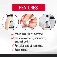 SuperNail acetone bottle removing acrylics and gel layers