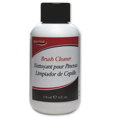 SuperNail clear brush cleaner keeps bristles clean and flexible for longer brush life.