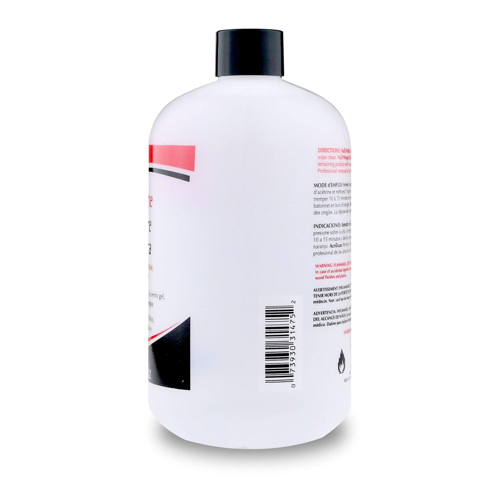 SuperNail Pure Acetone remover label indicates professional-grade formula