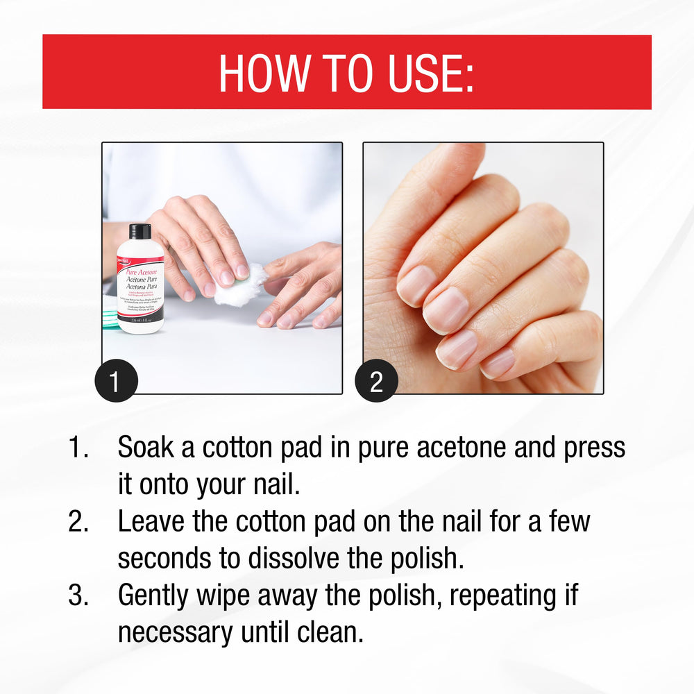 SuperNail Pure Acetone packaging display showing value and professional strength.