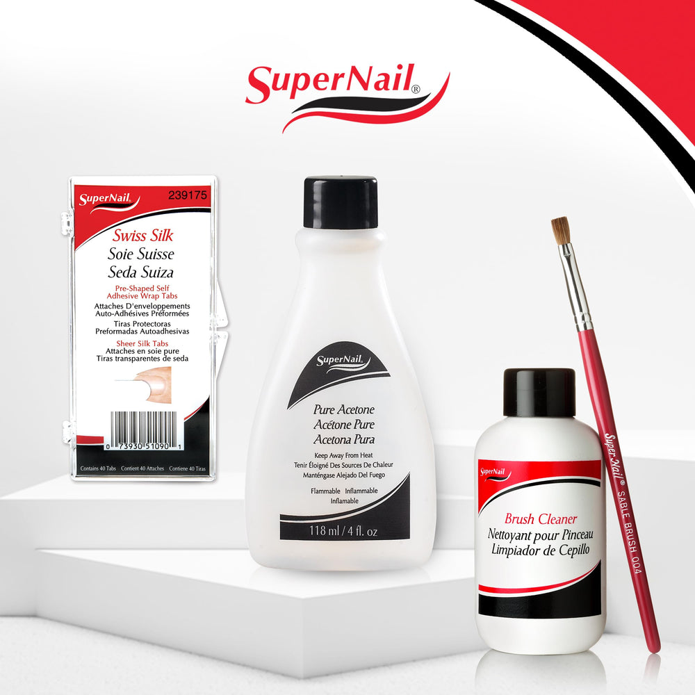 SuperNail travel-friendly 4 oz acetone bottle