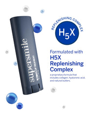 Close-up of Supersmile lip treatment texture for deep hydration