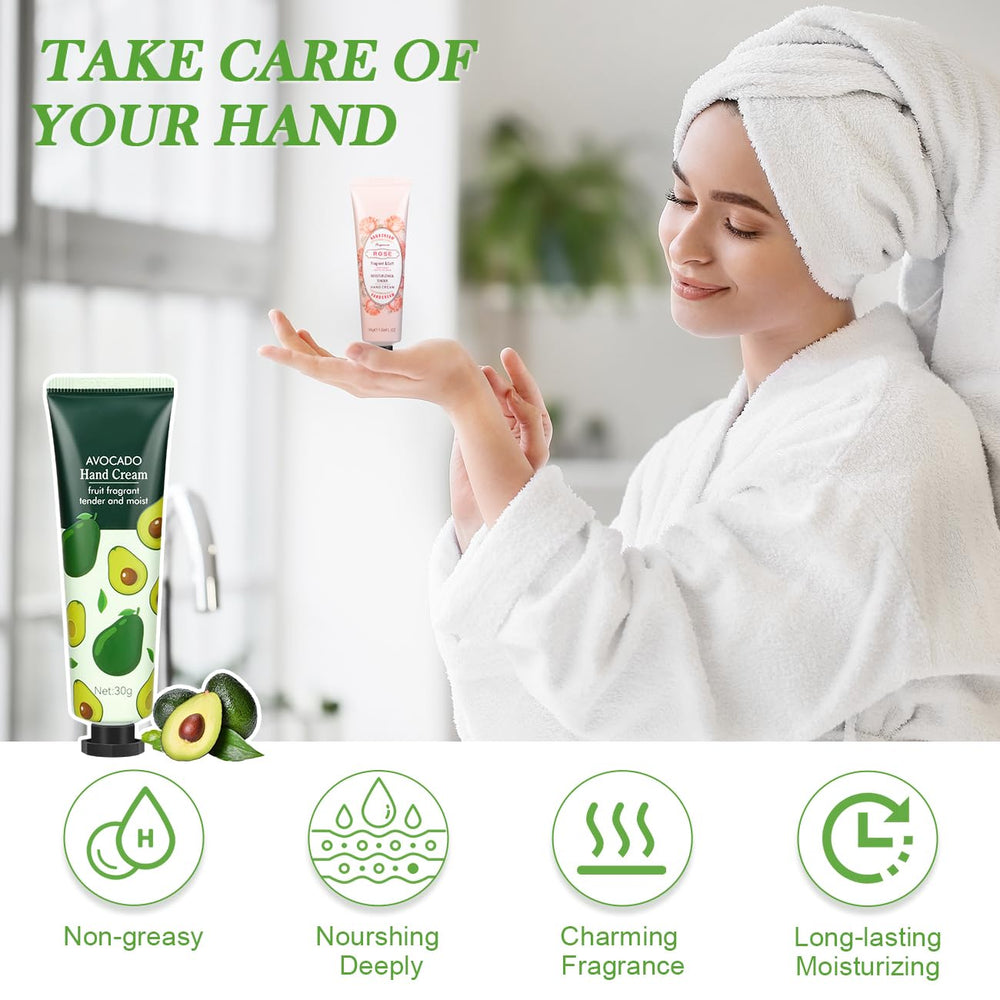SUPERSUN hand cream scents Lemon, Blueberry, Rose, Strawberry, Grapefruit, Avocado for dry hands