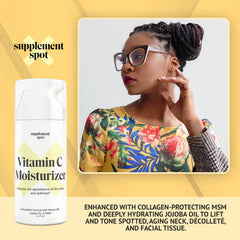 Creamy texture close-up of Supplement Spot Antioxidant C Moisturizer