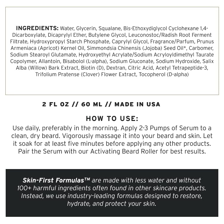 Daily-use application of Supply Activating Beard Serum