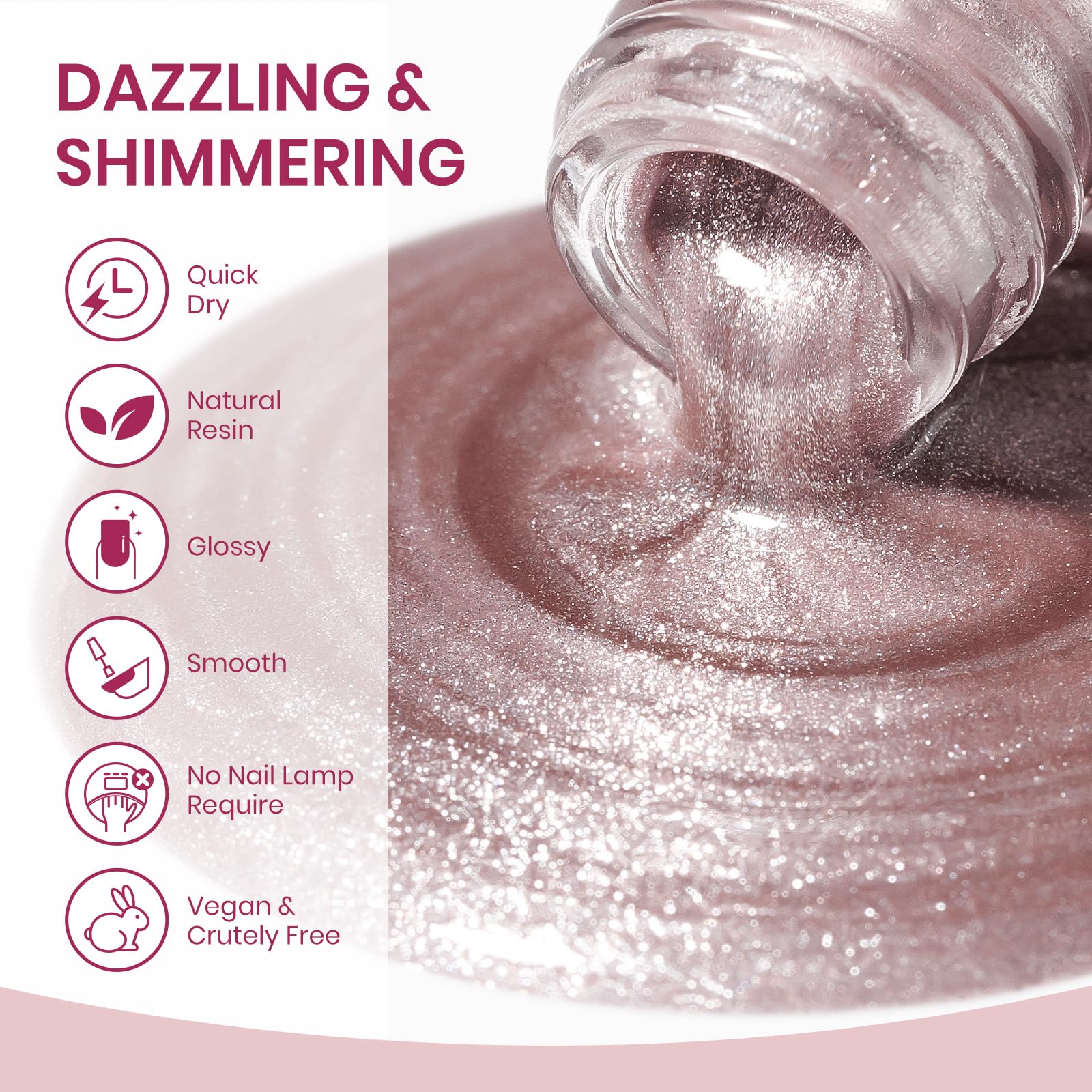 Base and top coats recommended for durable nail art with SUPWEE.