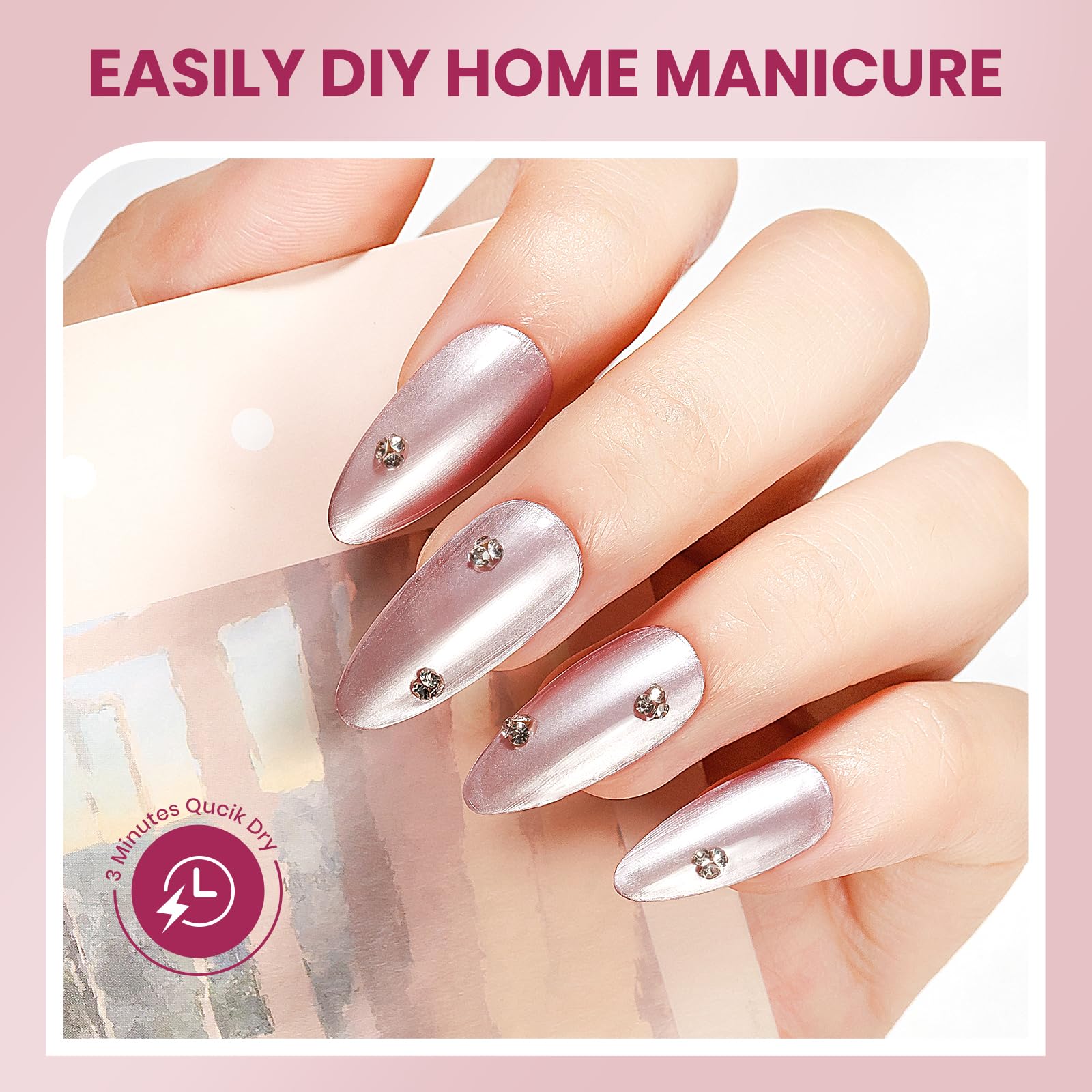 SUPWEE oil-based polish offers long-lasting color and gloss.