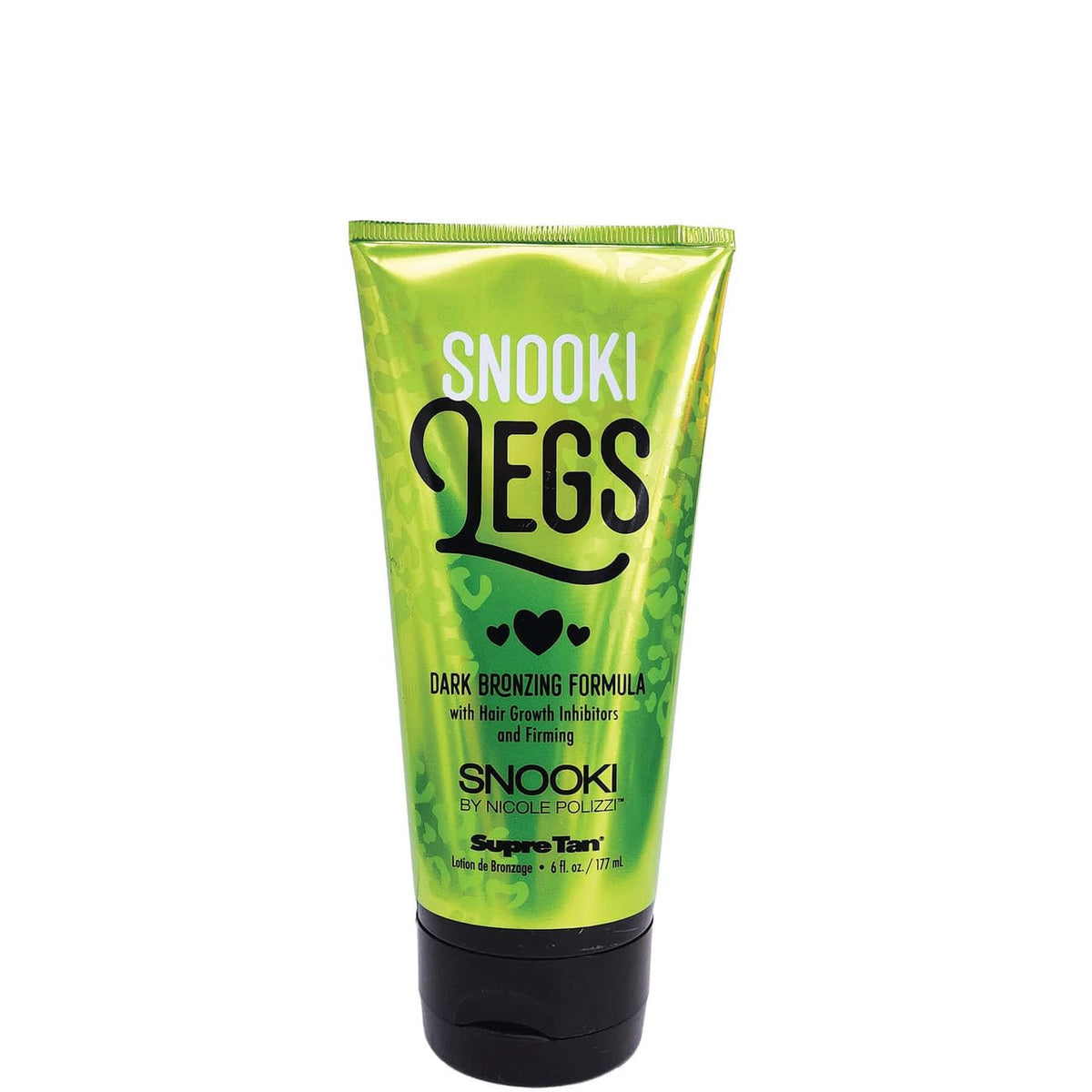 Supre Snooki Ultra Dark Leg Bronzer bottle pour delivers deep, even color on legs.