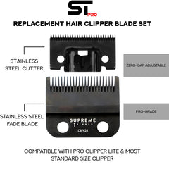 Supreme Trimmer Pro Clipper Lite fade blade in action for blended fades.